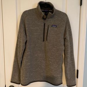 Men’s Large Brown 1/4 Zip Patagonia Sweater